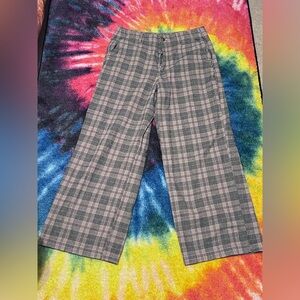 American Eagle Super Baggy High Rise Wide Leg Plaid Pants Size 14